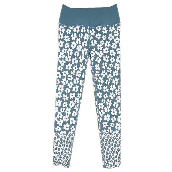 Spiritual Gangster Love Sculpt Jacquard Leggings Coastal Floral Blue Daisy M/L - Picture 1 of 8